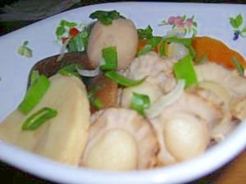 和風野菜とホタテの煮物